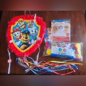 Paw Patrol PopOut Pinata with Filler and large balloons